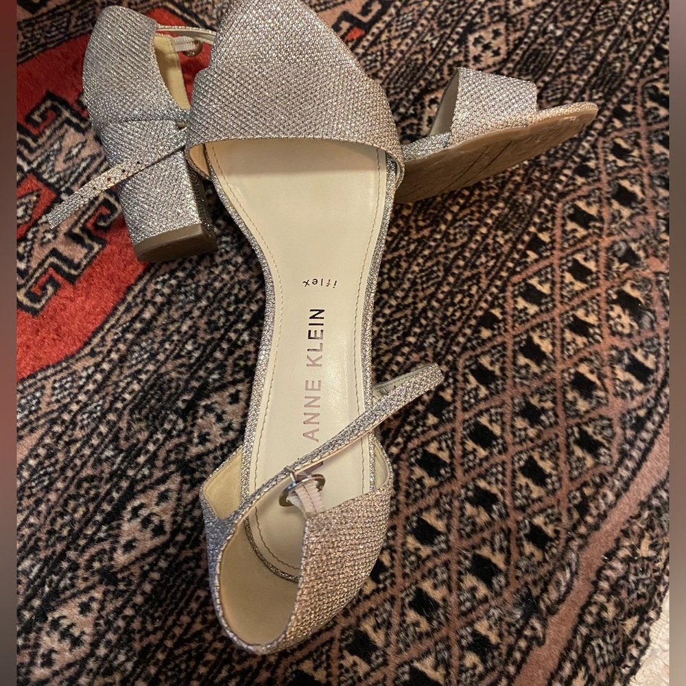 Anne Klein sequin heels